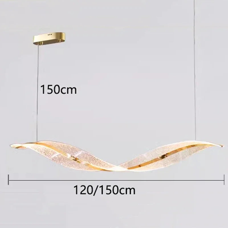 lustre spiralé design moderne pour hôtels bars et restaurants
