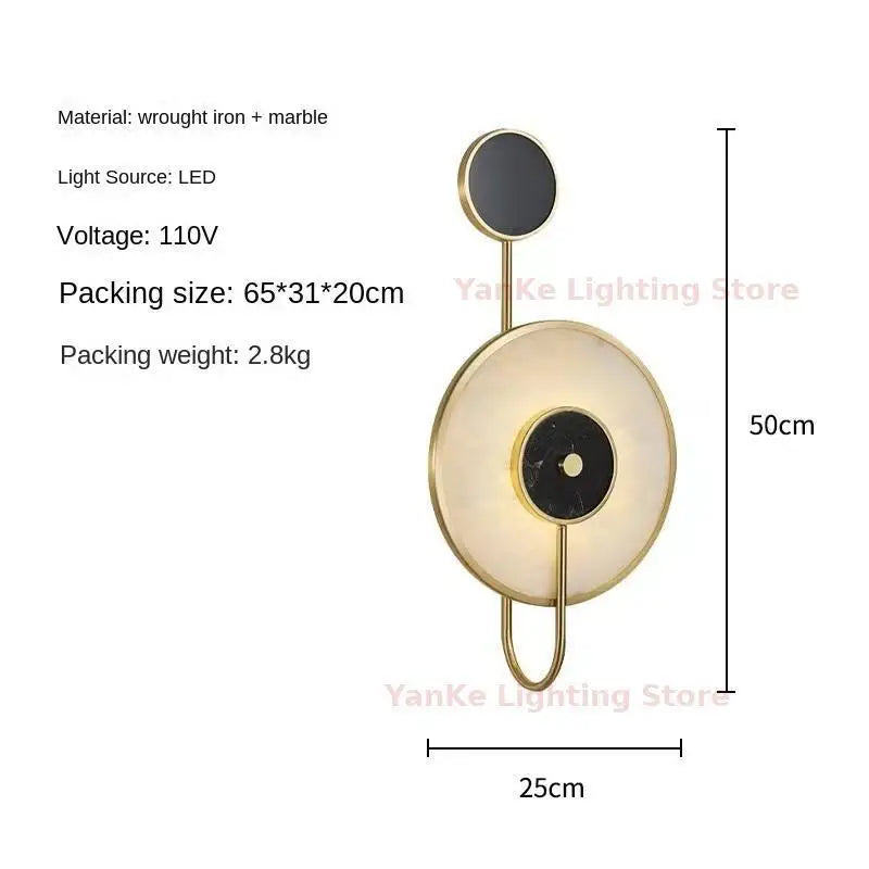 Nordic light luxury strip bubble glass wall lamp designer decorates bedroom bedside lamp, living room background wall wall lamp
