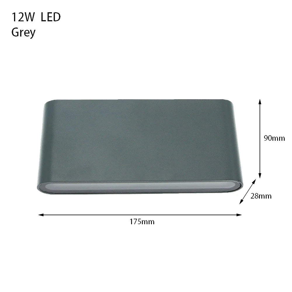 applique murale led moderne étanche luminaire décoratif intérieur extérieur aluminium