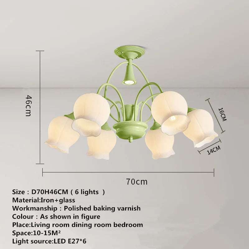 2023 Modern Green Hanging Ceiling Lamp LED Creative Aromatherapy Candle Design Pendant Chandelier Light For Home Bedroom