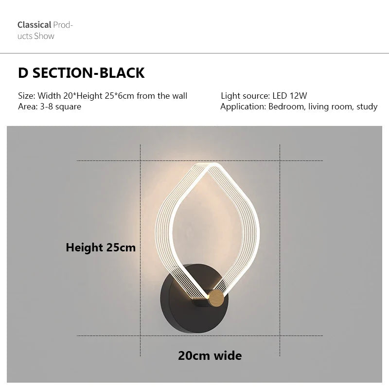 applique murale led moderne pour éclairage décoratif intérieur