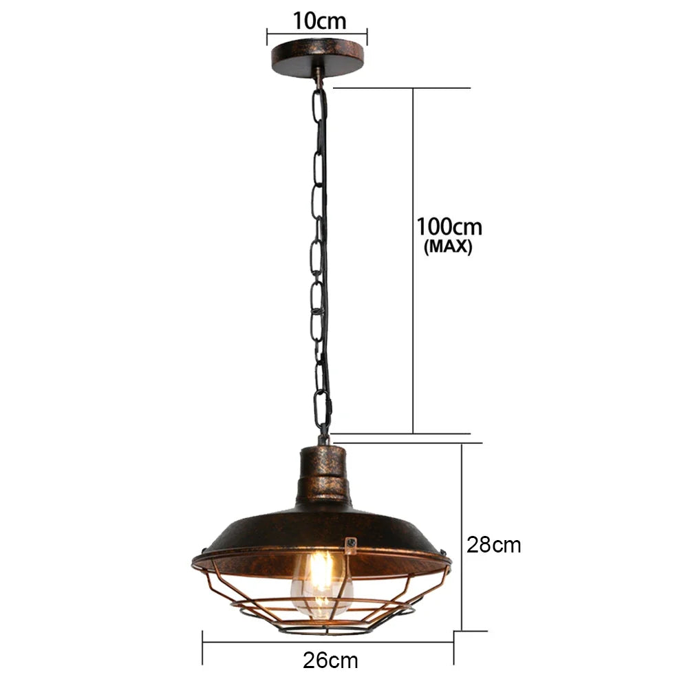 lustre rouille metal plafond maison restaur