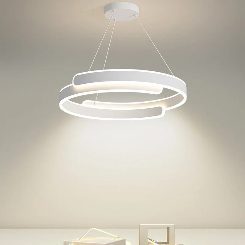 suspension led anneau design pour décoration intérieure élégante