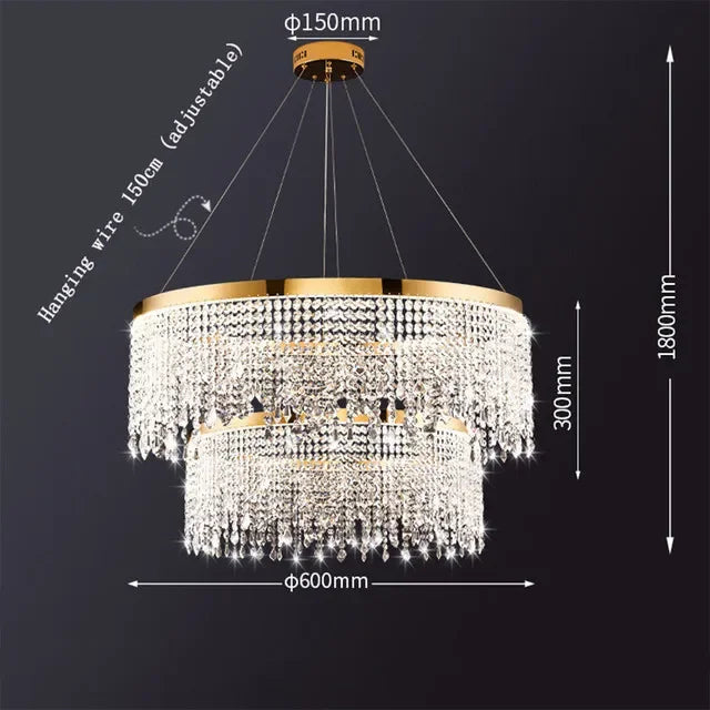 plafonnier led moderne en cristal luminaire décoratif d'intérieur