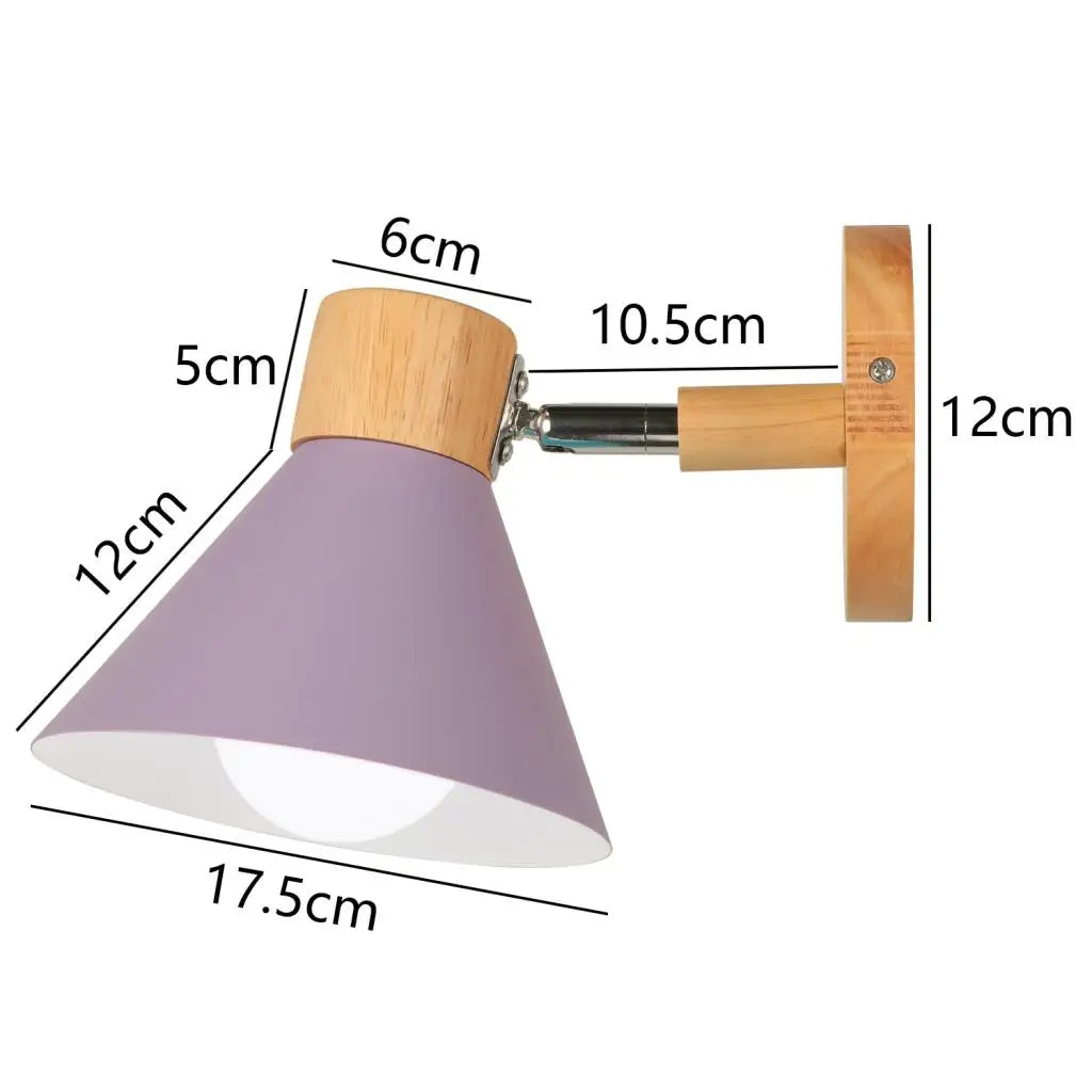 applique murale led nordique bois moderne décor maison