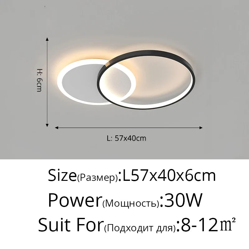 lustre led moderne minimaliste à intensité variable pour éclairage intérieur
