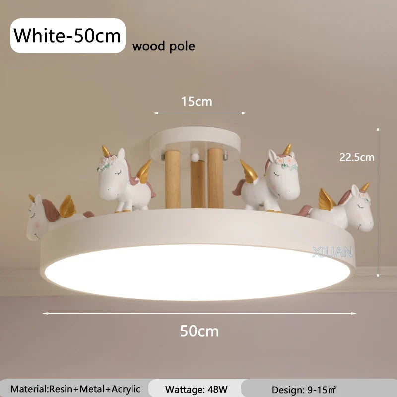 lustre enfant motif cheval pour chambre garçon fille