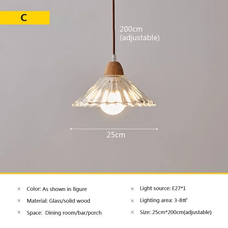 suspension en verre style japonais pour intérieur vintage