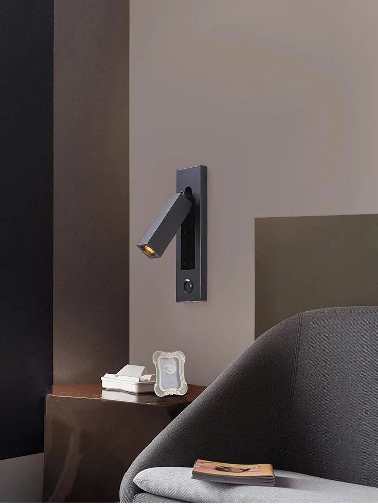 applique murale led rotative avec interrupteur pour lecture