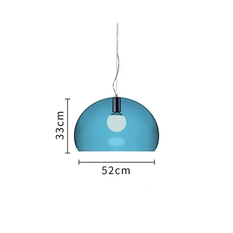 Italian Designer Dome Pendant Lamp Colorful Acrylic Chandelier Ceiling Suspenion Hanging Light with E27 Bulb