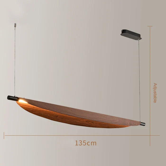 lustre japonais rétro design feuilles pour salle à manger