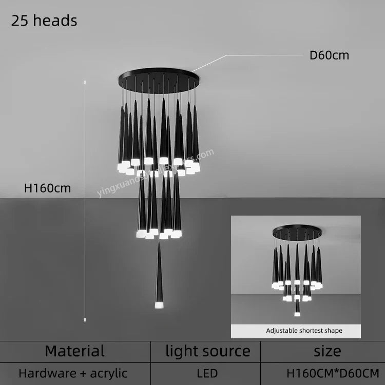 lustre suspendu moderne à LED pour intérieur contemporain