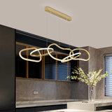 suspension moderne en acier inoxydable doré pour décoration artistique