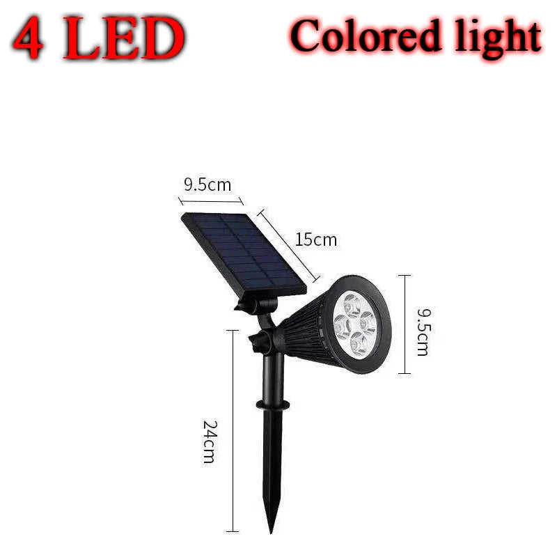 Lampe solaire IP65 lumières extérieures LED sol changeant jardinage lumière de jardin étanche paysage projecteurs décoration de jardin chaude