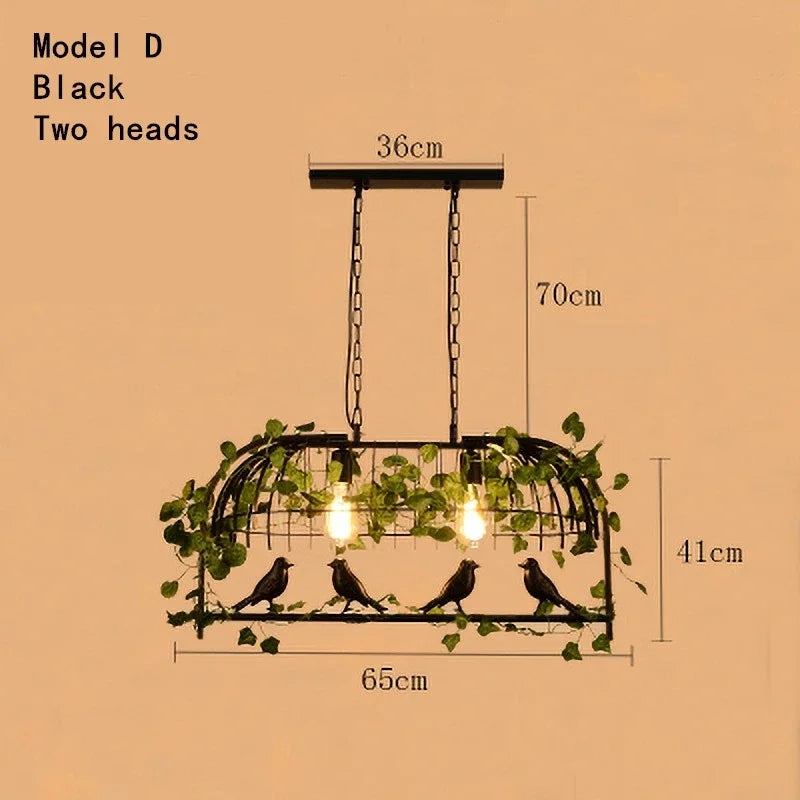 lustre industriel rétro pour plantes en pot créatif