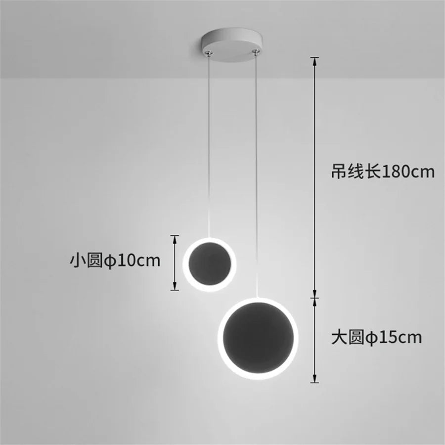 suspension en forme de lune double tête pour décoration intérieure