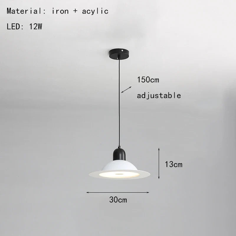 suspension led en métal avec lumière modifiable