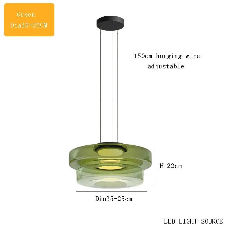 Lustre en verre minimaliste italien