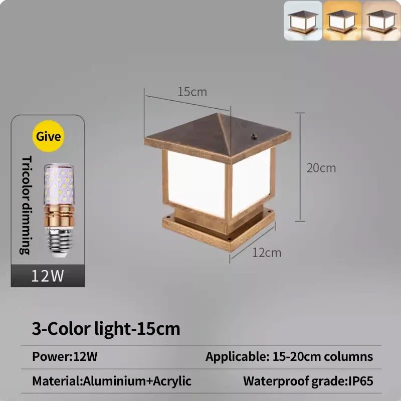Lampe pilier LED étanche E27