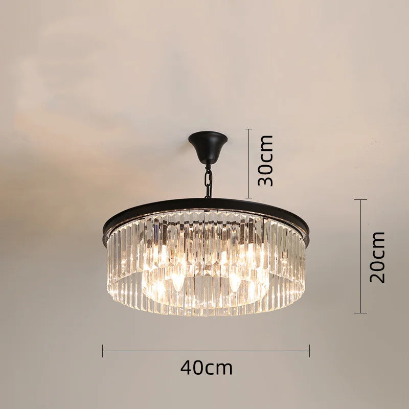 lustre en cristal moderne design pour éclairage élégant