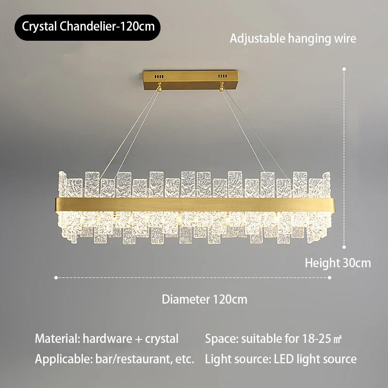 suspension moderne nordique en verre cristal design élégant