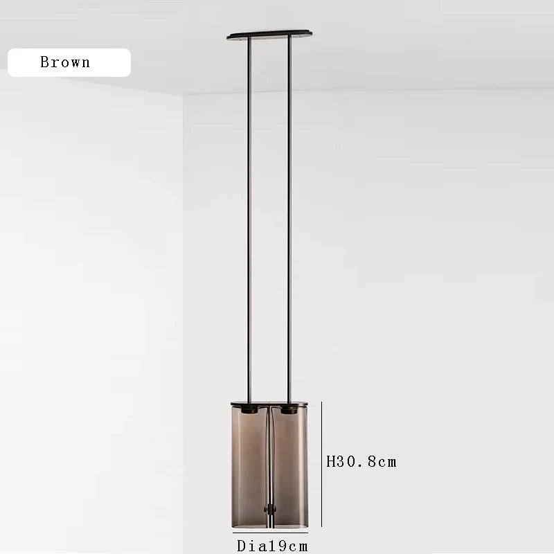 suspension led minimaliste design italien en verre