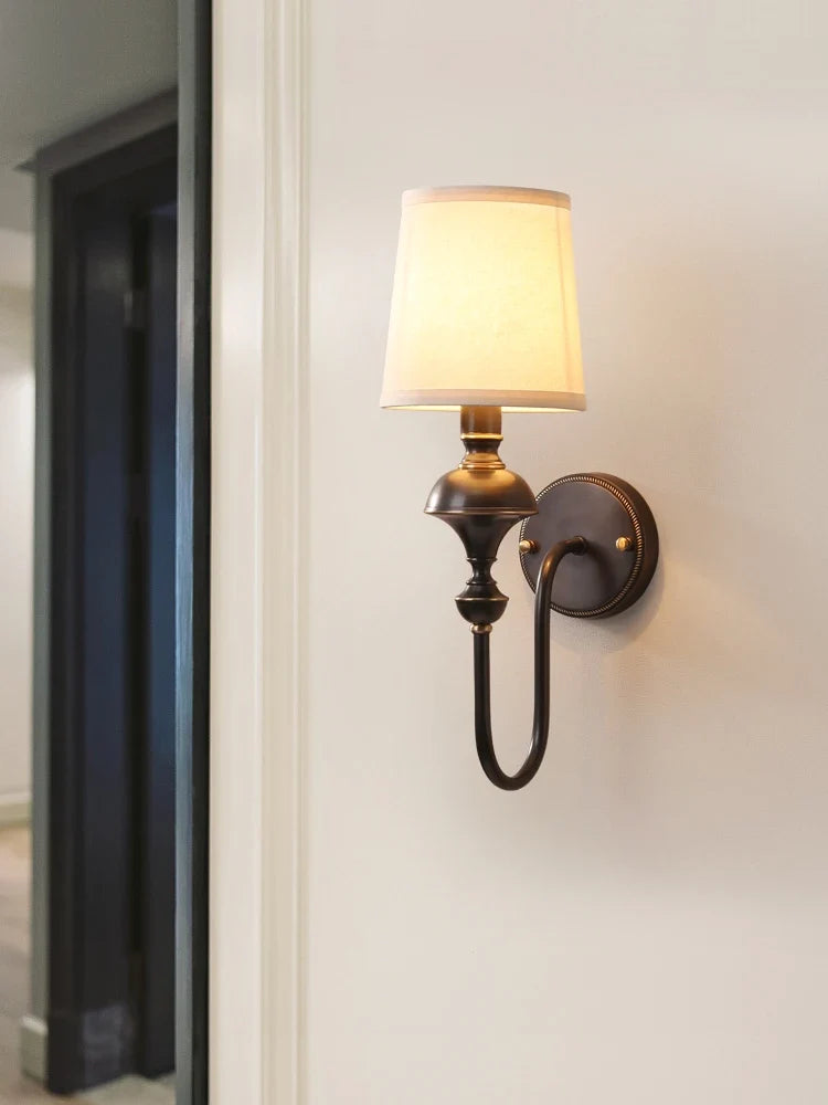 All copper wall lamp living room background wall lamp bedroom headboard staircase hallway copper wall lamp