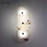 applique murale art déco en marbre naturel avec éclairage led élégant