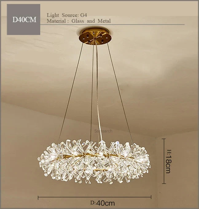 lustre en cristal moderne pour un éclairage intérieur élégant