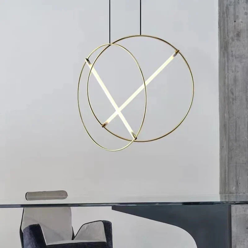 suspension LED design moderne simple luminaire décoratif rond