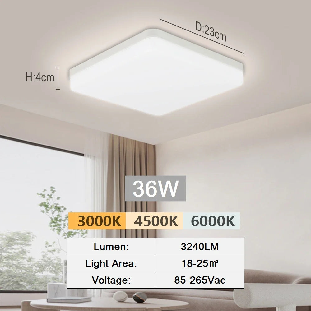 Tuya Smart LED plafonnier App commande vocale Alexa Google télécommande plafonniers carrés salon chambre éclairage