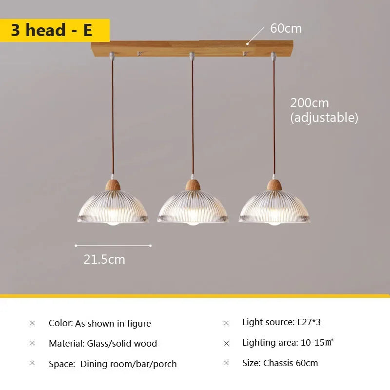suspension en verre style japonais pour intérieur vintage
