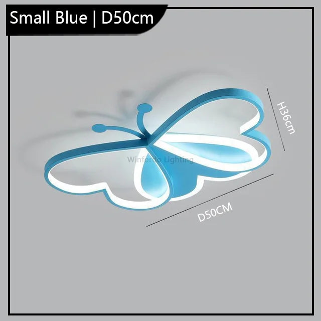 lustre led winfordo 	 avec lampe papillon réglable pour enfants