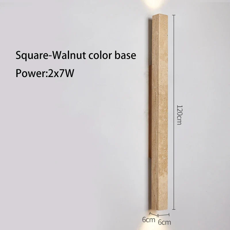 Applique murale longue Led en pierre