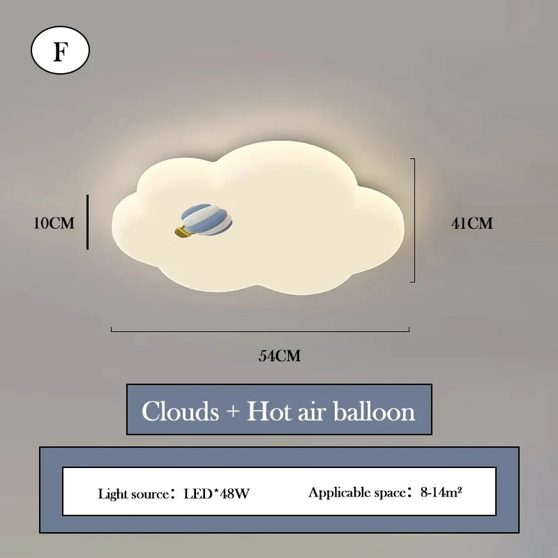 plafonnier nuage créatif pour chambre d'enfant chaleureuse