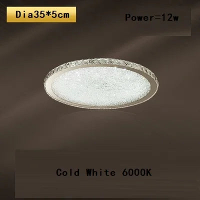 plafonnier led rond en cristal k9 design nordique luxueux romantique et chaleureux
