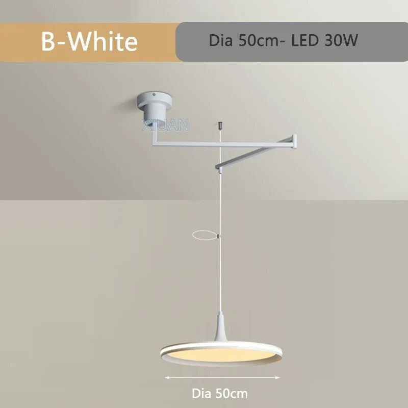 Modern Dining Table Pendant Lamps Swing Arm Hanging Light UFO Chandelier Lamp Restaurant Living Room Bar Kicthen Island Fixture