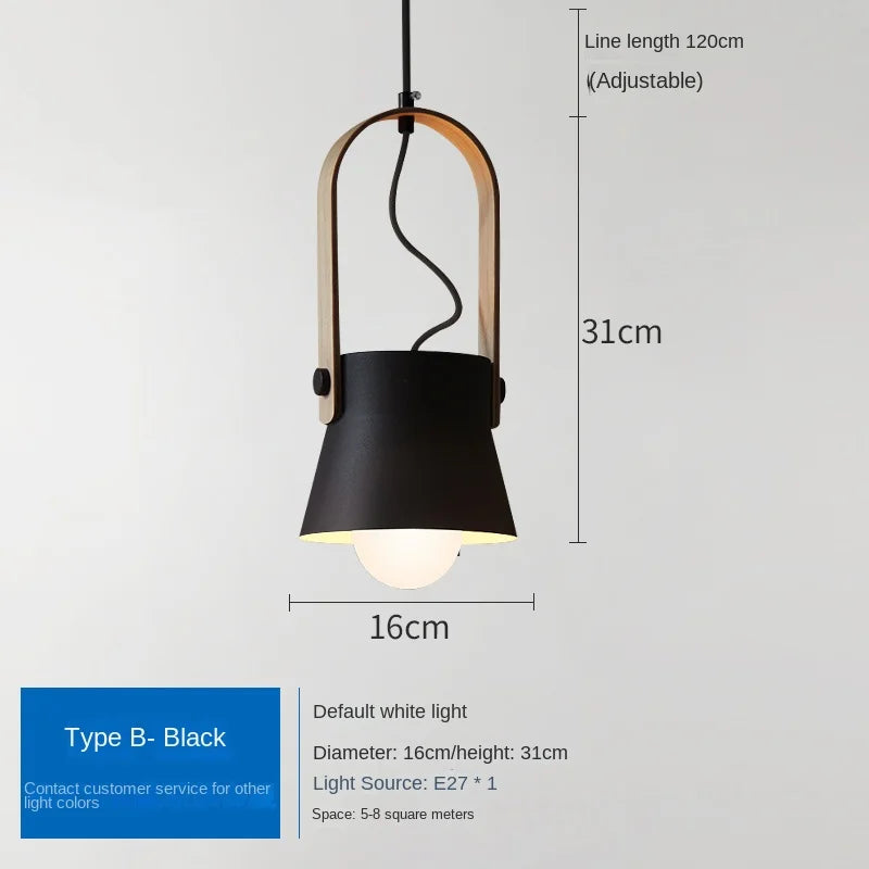 Nordique Loft LED fer suspension lumières Macaron Restaurant chambre chambre suspension lampe maison intérieur cuisine luminaires Luminaire