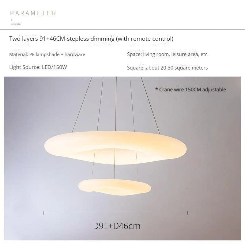 lustre moderne nordique nuage led décoration suspendue