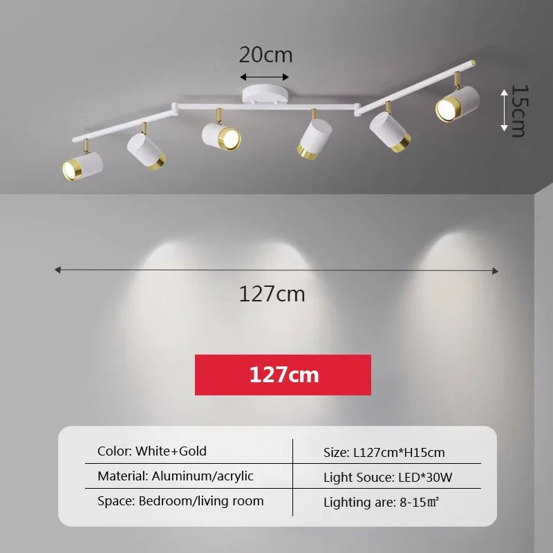 plafonnier led moderne à bande lumineuse décorative pour intérieur