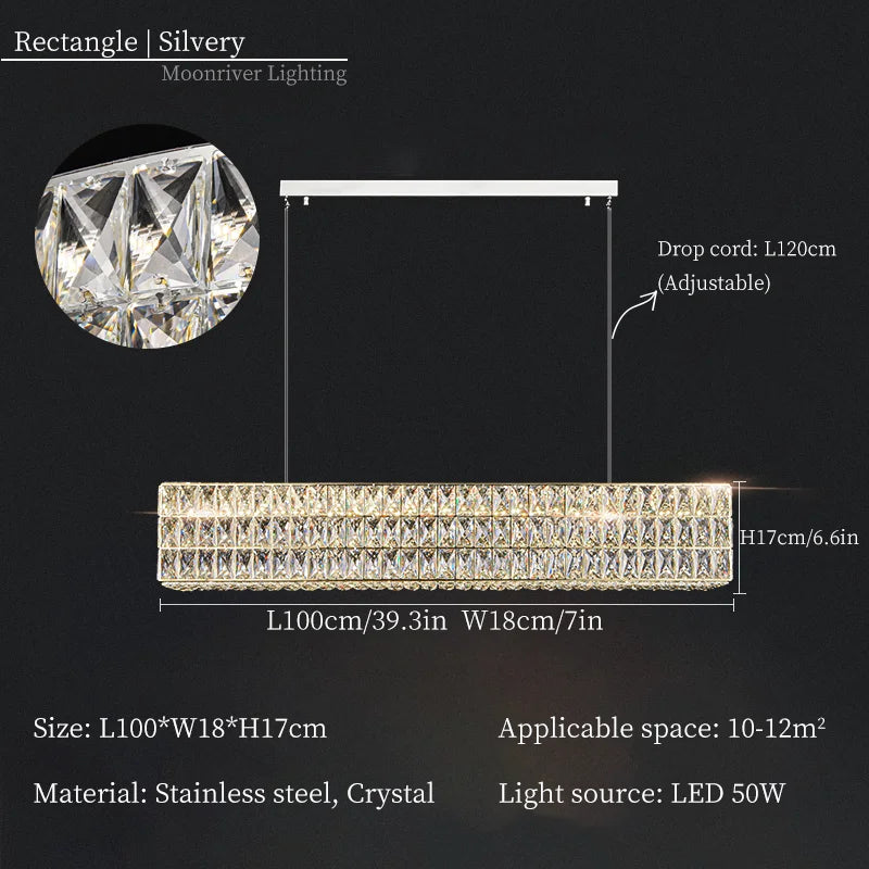 lustre en cristal moderne pour décoration intérieure de luxe