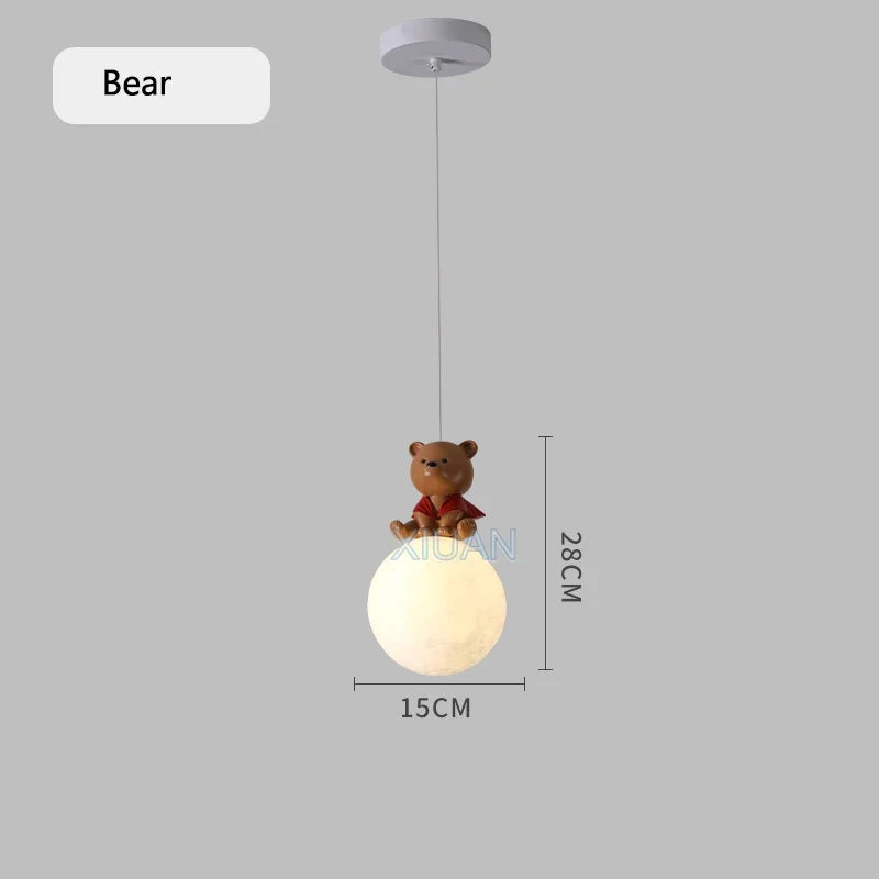 suspension design animal pour enfants cheval ours lapin baleine