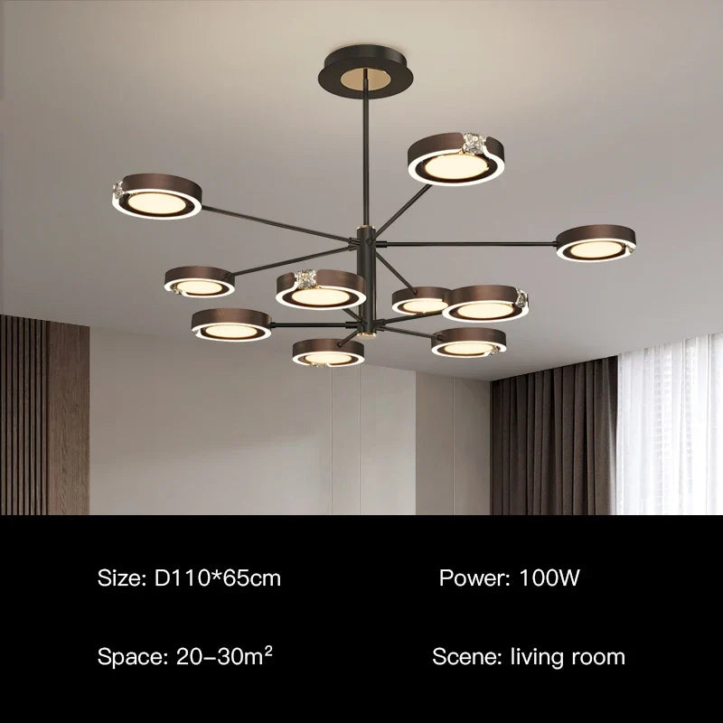 suspension led moderne au design minimaliste élégant pour intérieur