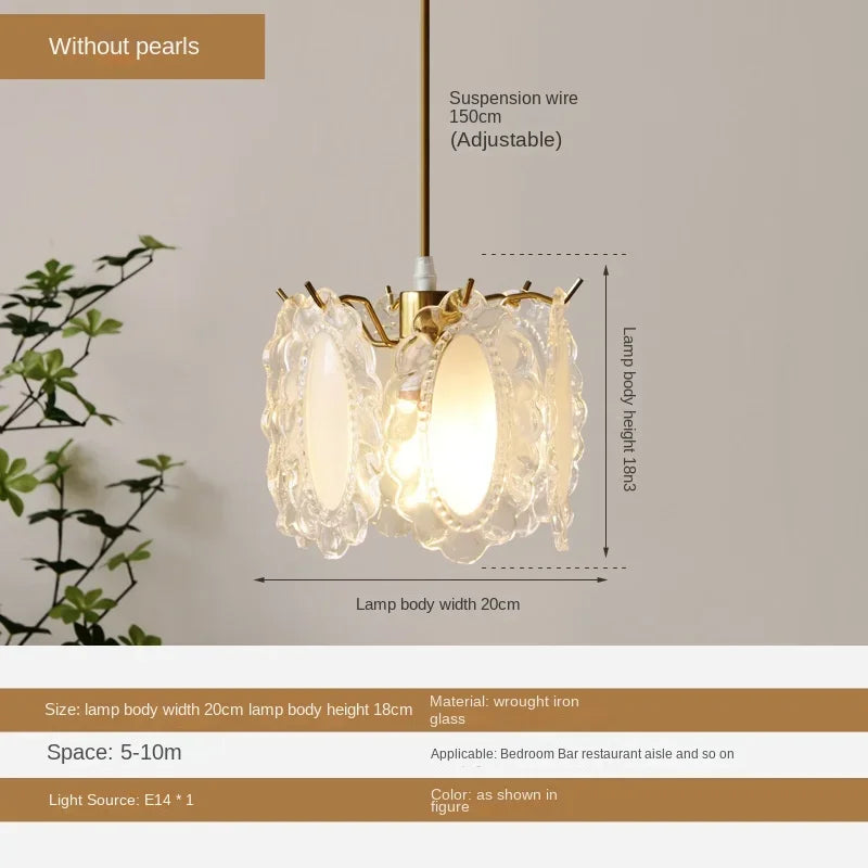 lustre léger en verre cristal pour éclairage moderne