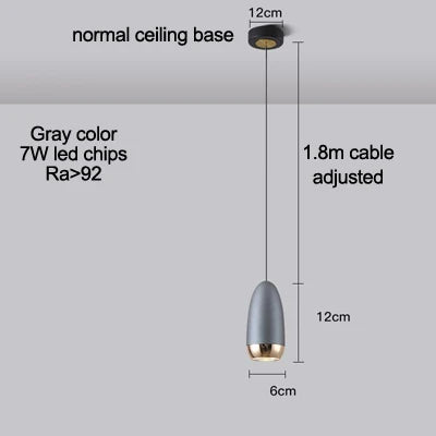 suspension led minimaliste avec gradation tactile et irc élevé
