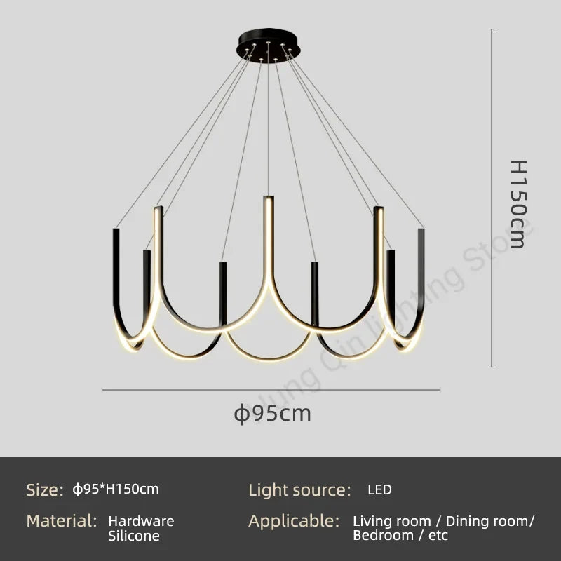 suspension led design italien pour un éclairage moderne