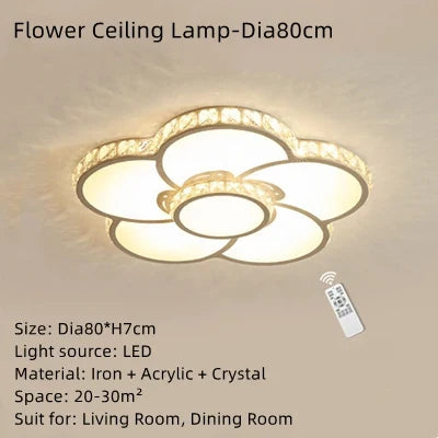 plafonnier led design moderne simple éclairage décoratif fleur chaude romantique