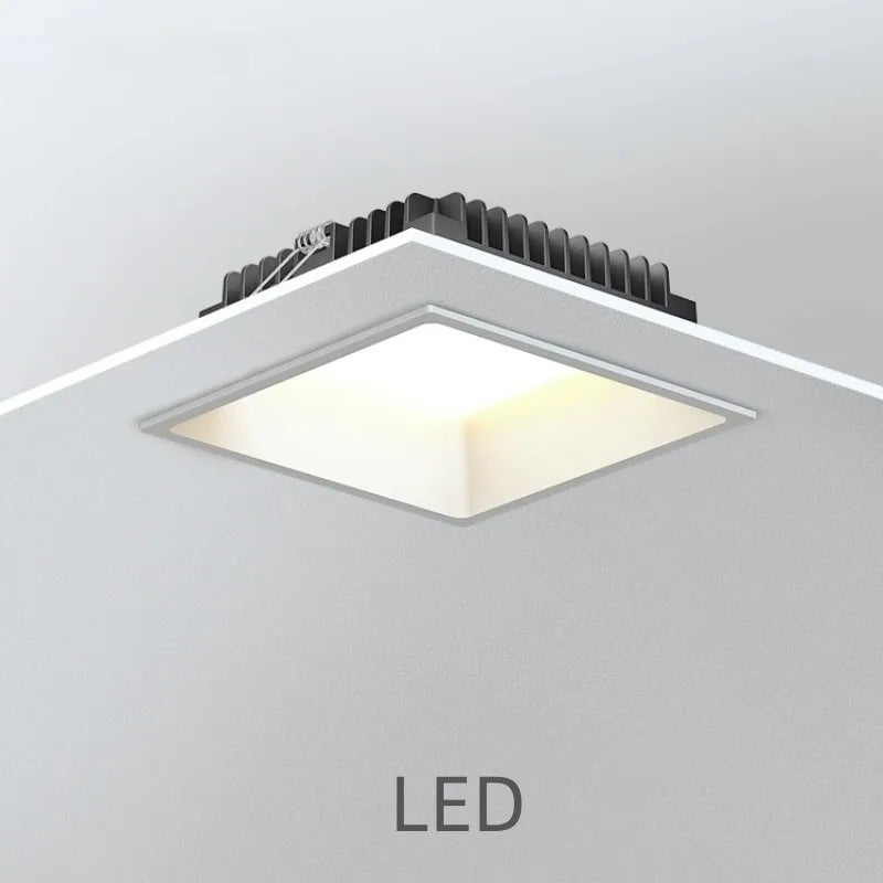 plafonnier led encastré à intensité variable carré