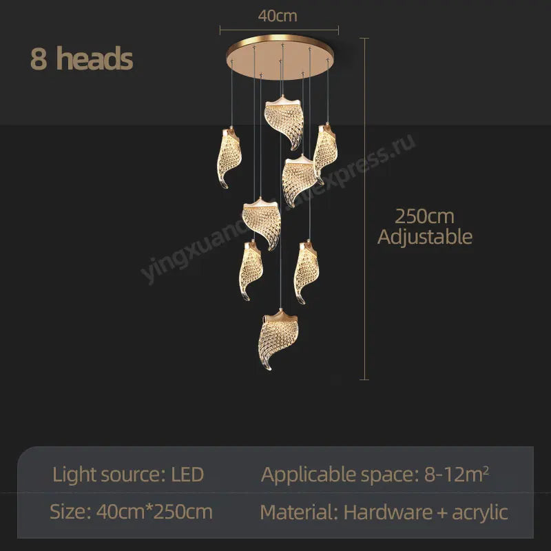 lustre led suspendu pour éclairage moderne intérieur