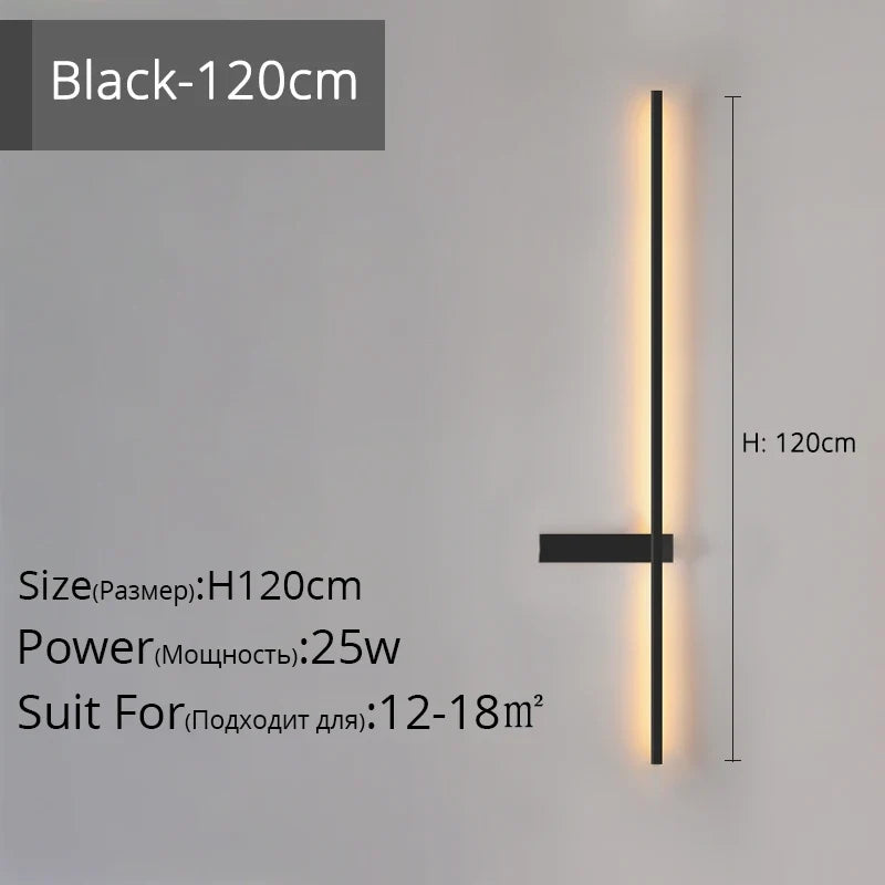 applique murale led minimaliste en aluminium pour éclairage intérieur